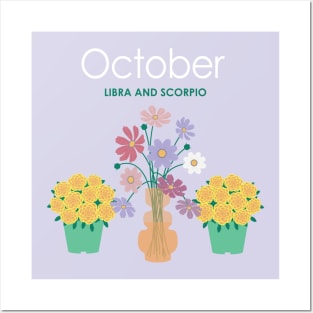 October Birth Flowers Posters and Art